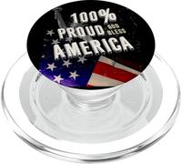 Patriotic USA Flag Proud To Be An American Citizen Veteran PopSockets PopGrip per MagSafe