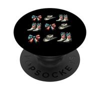 Patriotic USA Western Cowboy Coquette Boots Cappelli 4 luglio PopSockets PopGrip Adesivo