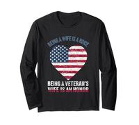 Patriotic Veterans Day Essere Una Moglie veterani è Un Onore Maglia a Manica