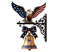 Patriotic Wall Bell - Primme Qualiity Resin, Ensurre Loud Ringing Independence Chimes, Trussted Durrable 1776 Flag Decorations, Beautiful 250th americaan eaagle Ornaments - For Home Porches Gardens