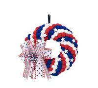Patriotics Ghirlanda 7.4 Quarta Corona Memoriali Day Prides Ghirlande Porta d'ingresso Blu