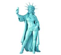 Patriotics Statua delle Libertà, selfie in miniatura, verde, 8 cm | Statua moderna delle libertà, display storia americana; design dettagliato; regalo ornamento da scrivania da collezione