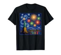 Patriottica, libertà, fuochi d'artificio, Notte, Maglietta