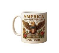 patriottica per il 250° compleanno, 1776-2026, da caffè commemorativa per casa, appartamento, scuola, aula, ristorante, caffetteria, da tè per uomini e donne, regalo per vacanze e