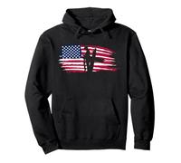 Patriottica US American Flag - USA Veteran Felpa con Cappuccio