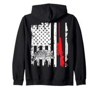 Patriottica Wild Hog Hunting USA Flag Wild Cinghiale Hunter Stagione Felpa con Cappuccio