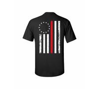 Patriottici Betsy Ross Linea Rossa Bandiera Adulto T-Shirt Manica Corta