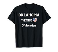 Patriottico Amore Oklahoma USA Il Vero Cuore d'America Maglietta