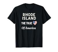 Patriottico Amore Rhode Island USA Il Vero Cuore d'America Maglietta