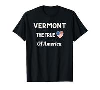 Patriottico Amore Vermont USA Il Vero Cuore d'America Maglietta