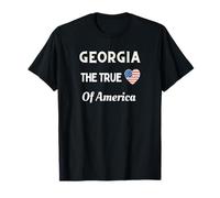 Patriottico Love Georgia USA Il Vero Cuore d'America Maglietta