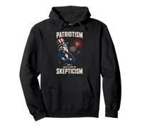 Patriottismo - Scetticismo Americano Felpa con Cappuccio