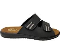 Patrizia Azzi ARIZONA CIABATTE UOMO MADE IN ITALY SOTTOPIEDE IN VERA PELLE CON DUE STRAPPO REGOLABILE (NERO, numeric_42)