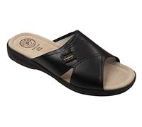 Patrizia Azzi ARIZONA CIABATTE UOMO MADE IN ITALY SOTTOPIEDE IN VERA PELLE TOMAIA INCROCIATA (T.MORO, Sistema Taglie Calzature EU, Adulto, Numero, Media,