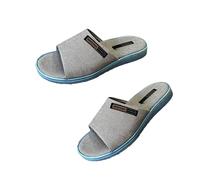 Patrizia Azzi Arizona Uomo Ciabatte Estive Made in Italy Puro Cotone aperte Antiscivolo Plantare in Cotone Memory (Fumo, Sistema Taglie Calzature EU, Adulto, Uomo, Numero, Media, 43)