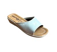 Patrizia Azzi Sandalo donna ciabatta pantofola made in Italy (ARGENTO NUVOLATO, Sistema Taglie Calzature EU, Adulto, Donna, Numero, Media, 39)