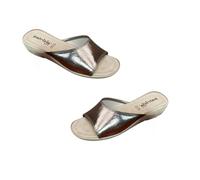 Patrizia Azzi Sandalo donna ciabatta pantofola made in Italy (PELTRO LAMINATO, Sistema Taglie Calzature EU, Adulto, Donna, Numero, Media, 40)