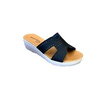 Patrizia Azzi Sandalo Donna fascia intera modello tacco a blocco 5 cm eleganti comode pratiche (Nero, numeric_38)