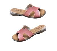 Patrizia Azzi Sandalo Donna fascia intera modello tacco basso 2 cm eleganti comode pratiche (Arancio GLIT, Sistema Taglie Calzature EU, Adulto, Donna, Numero, Media, 38)