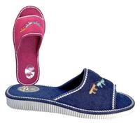 Patrizia Ischia Ciabatte Donna in Cotone, Lavabili con Suola Antiscivolo, 100% Made in Italy, Morbide e Leggere per Casa e Relax (Blue, Sistema Taglie Calzature EU, Adulto, Donna, Numero, Media, 36)