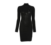 Patrizia Pepe - Abito Corto in Maglia a Coste - - Dresses - Donna - Nero - M