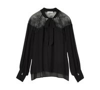 Patrizia Pepe - Blusa Fluida con Fiocco - - Blouses & Shirts - Donna - Nero - XL