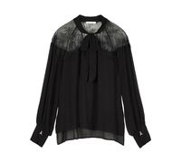 Patrizia Pepe - Blusa Fluida con Fiocco - - Blouses & Shirts - Donna - Nero - S