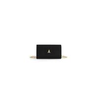 PATRIZIA PEPE Borsa Mini Bag Nera con Applicazione Fly in Metallo Misure: 19 x 10,5 x 2 cm