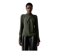 Patrizia Pepe - Camicetta con collo alla coreana in viscosa - - Blouses & Shirts - Donna - Verde - L