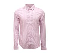 Patrizia Pepe - Camicia a Righe Rosa e Bianca - - Shirts - Uomo - Rosa - S