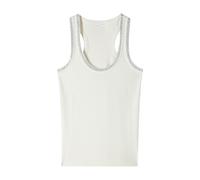 Patrizia Pepe - Canotta con Strass - - Tops - Donna - Beige - M