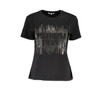 Patrizia Pepe Chic Contrast Crew Neck Cotton Tee - XS