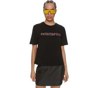 PATRIZIA PEPE Chic - Maglietta girocollo da donna con strass, nero, XS