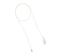Patrizia Pepe - Collana con Ciondolo a Piuma - - Accessories - Donna - Giallo - ONE SIZE