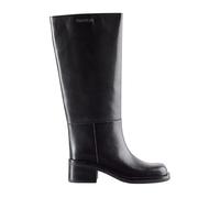 Patrizia Pepe - Daily Square Leather Knee Stivali - - Shoes - Donna - Nero - 37 EU