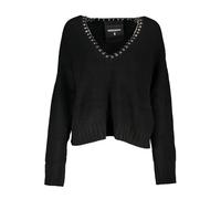 Patrizia Pepe Elegant Long Sleeved V-Neck Sweater with Chic Details - S