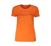 Patrizia Pepe Elegant Orange Rhinestone Tee - XS
