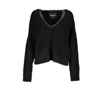Patrizia Pepe - Elegante maglione con scollo a V e dettagli eleganti - - Knitwear - Donna - Nero - S