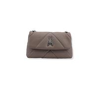 Patrizia Pepe Fly Borsa a tracolla in pelle imbottita 25 cm grigio