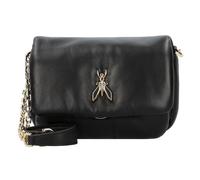 PATRIZIA PEPE Mini borsetta a tracolla in pelle di capra con patta e Fly in metallo Nero Nero nero K103 Taglia Unica