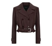 Patrizia Pepe - Giacca doppiopetto con cintura - - Jackets - Donna - Marrone - M