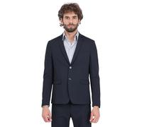 PATRIZIA PEPE Giacca Elegante da Uomo Blu Notte Dettaglio Spilla Logo Fly 48