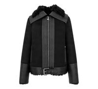 Patrizia Pepe - Giacca in Ecopelle Scamosciata - - Jackets - Donna - Nero - L