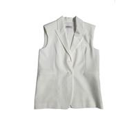 Patrizia Pepe gilet elegante monopetto bianco YXXL