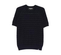 Patrizia Pepe, ,Knitwear ,Uomo ,Blu ,2XL Chevron Crew Neck