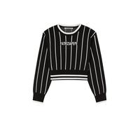 Patrizia Pepe maglia bambina a righe nero panna JR