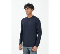 PATRIZIA PEPE Maglieria e Cardigan Uomo Blu Maglia girocollo Maglioncino a manic