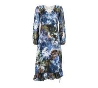 Patrizia Pepe - Maxi Abito con Motivo Floreale - - Dresses - Donna - Blu - S