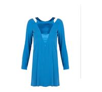 Patrizia Pepe - Mini Abito Elegante con Inserti in Raso - - Dresses - Donna - Blu - L