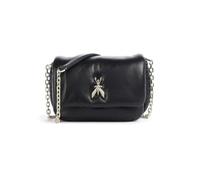 PATRIZIA PEPE Mini borsetta a tracolla in pelle di capra con patta e Fly in metallo Nero Nero nero K103 Taglia Unica